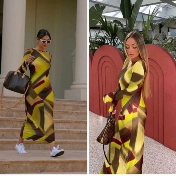 Zara NWT printed abstract dress - Picture 4 of 6